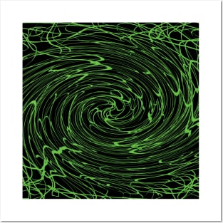 Green Spiral Posters and Art